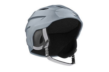 Fototapeta premium Snowboard helmet gray winter sport accessory. 3D graphic