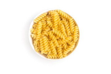 Fusilli Into a bowl.