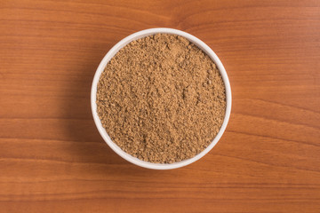 Obraz na płótnie Canvas Brown Sugar into a bowl