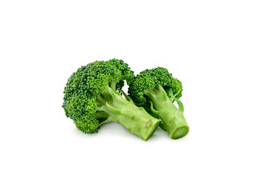 Fresh broccoli isolated on  white
