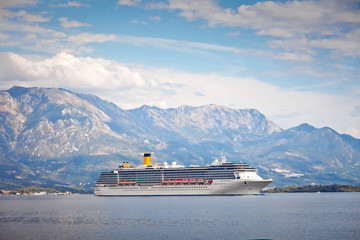 Cruise ship in Kotor Bay, Montenegro