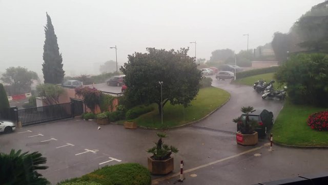 Heavy Rain on the Street