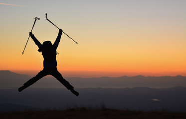 Doğa Tutkunu Dağcının Sevinci