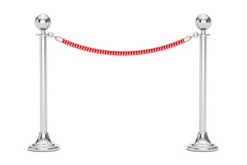 barrier rope closeup, 3D rendering