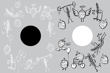 truskawki i zboże © PanGrafik