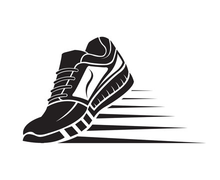 speeding running sport shoe icon