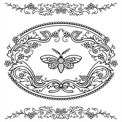 frame and elements in vintage style