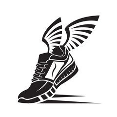 speeding running sport shoe icon