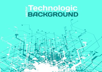 Abstract background electronic circuits hi-tech industrial