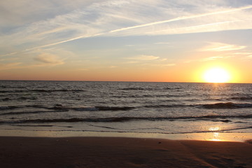 Obraz premium Sunset in Palanga