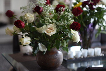 Flowers roses on a background 2