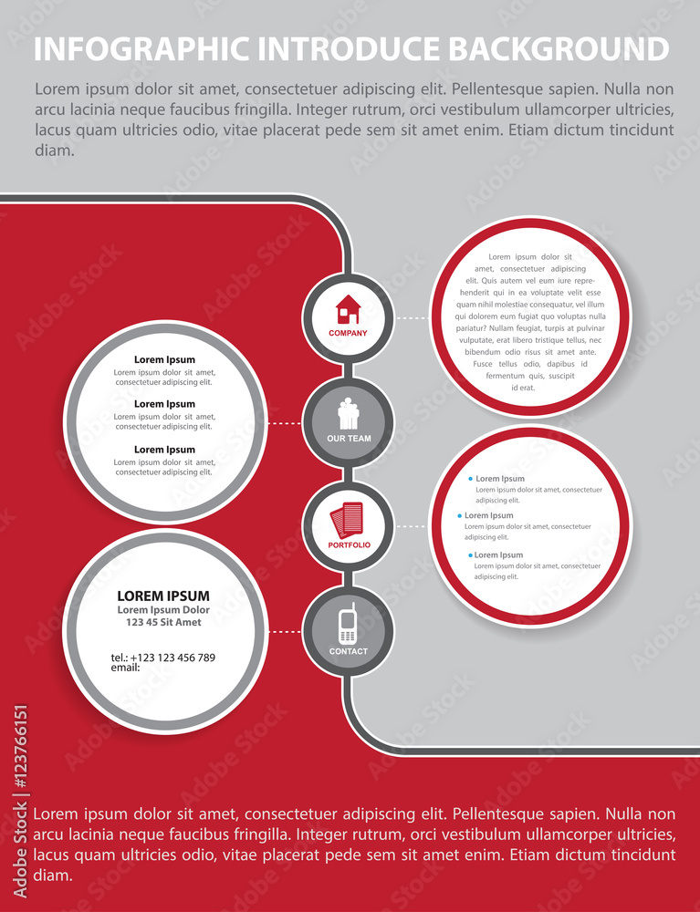 Poster background design for introduce a company with symbols