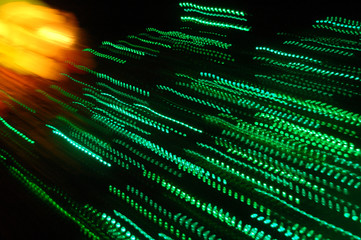 green light streaks
