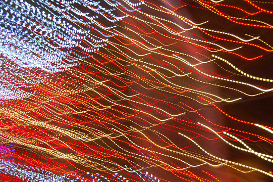 red and white light streaks