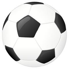 Obraz premium Vector illustration of a black and white soccer (football) ball.