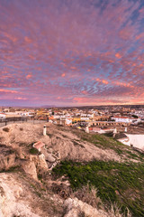 Fototapeta premium Sunrise in Guadix, Granada, Andalusia, Spain.