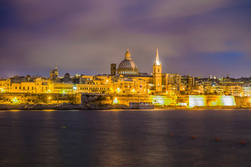 Obraz na płótnie Canvas Valletta seafront skyline view, Malta