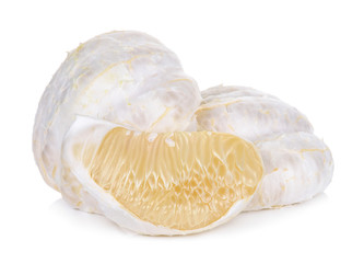Slice of pomelo isolated on the white background