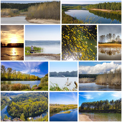 The river Berd in the different seasons of the year, Novosibirsk