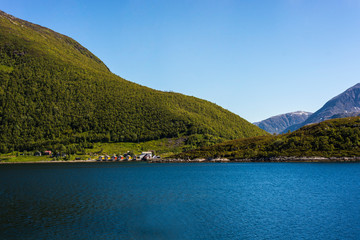 Obraz premium Route 862 in Troms, Northern Norway