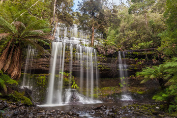 Famous Russel Falls, Mount Field National Park, Tasmania, Australia