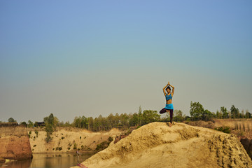 Girl doing yoga