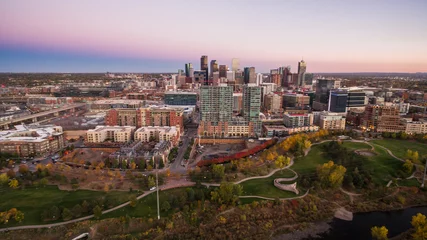 Crédence de cuisine en verre imprimé Photo aérienne Downtown Denver