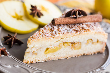 Apple pie on a plate