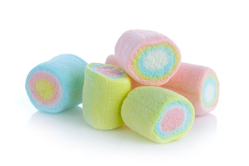  marshmallows candy on white background