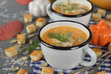 Pumpkin soup puree
