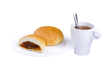 bun bread isolated
