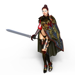 Obraz premium 女性騎士