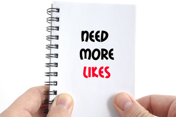 Need more likes text concept