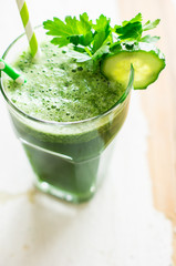 Organic detox drink with vegetables