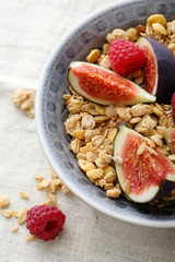 Healthy breakfast with fruits