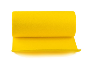Fototapeta premium New yellow paper towel isolated on white