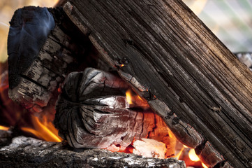 Firewood, fire, background