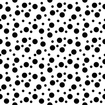 Abstract geometric black and white hipster fashion random circles pattern