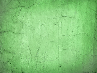 Grunge concrete texture background , Green wall.