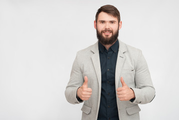 Portrait of handsome man with beard