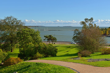 Kaivopuisto is one of oldest and best known parks in central Helsinki. To south, Kaivopuisto borders Gulf of Finland