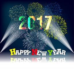 Happy new year 2017 with Firework