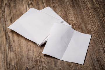 white paper napkin