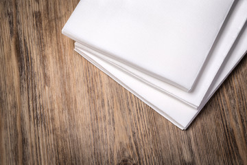 paper napkin on wooden