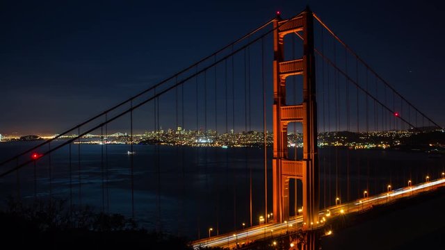 Downtown San Francisco And Golden Gate Bridge Timelapse