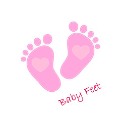 Baby footprints icon. Vector illustration.