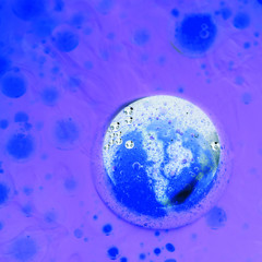 Abstract, colorful composition with oil, water and ink. High resolution and quality