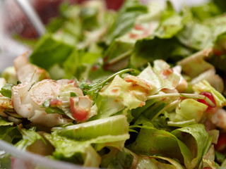 Freshly made healthy salad