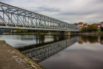 Iron bridge, Vltava river, Tyn nad Vltavou, Czech Republic