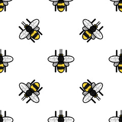 Insects flat icons pattern